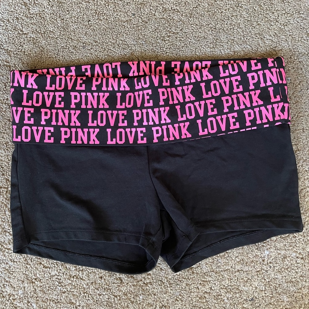 Pink yoga shorts medium